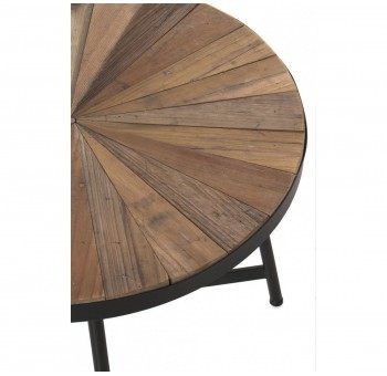Mesa auxiliar redonda Eventail D60 madera laminada