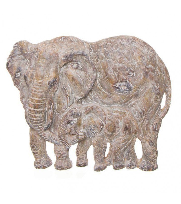 Cuadro Elefantes relieve