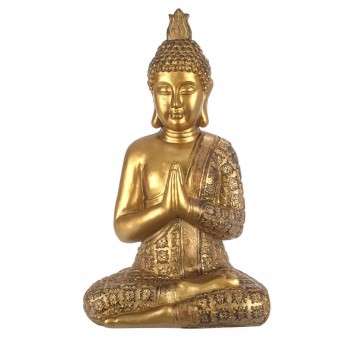 Figura Buda arcilla dorado A70