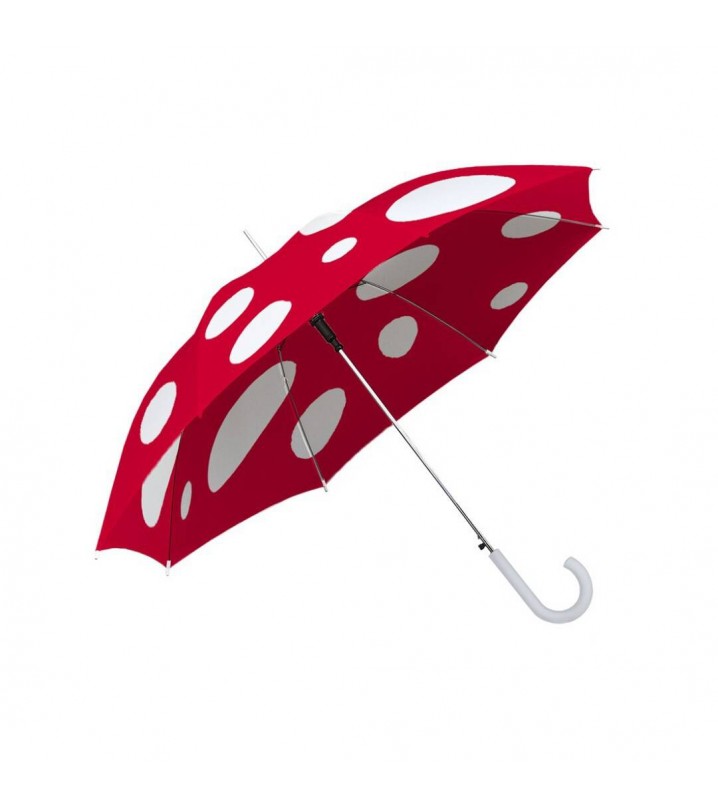 Paraguas Seta rojo y blanco adulto