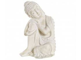 Figura decoración Buda blanco decapado