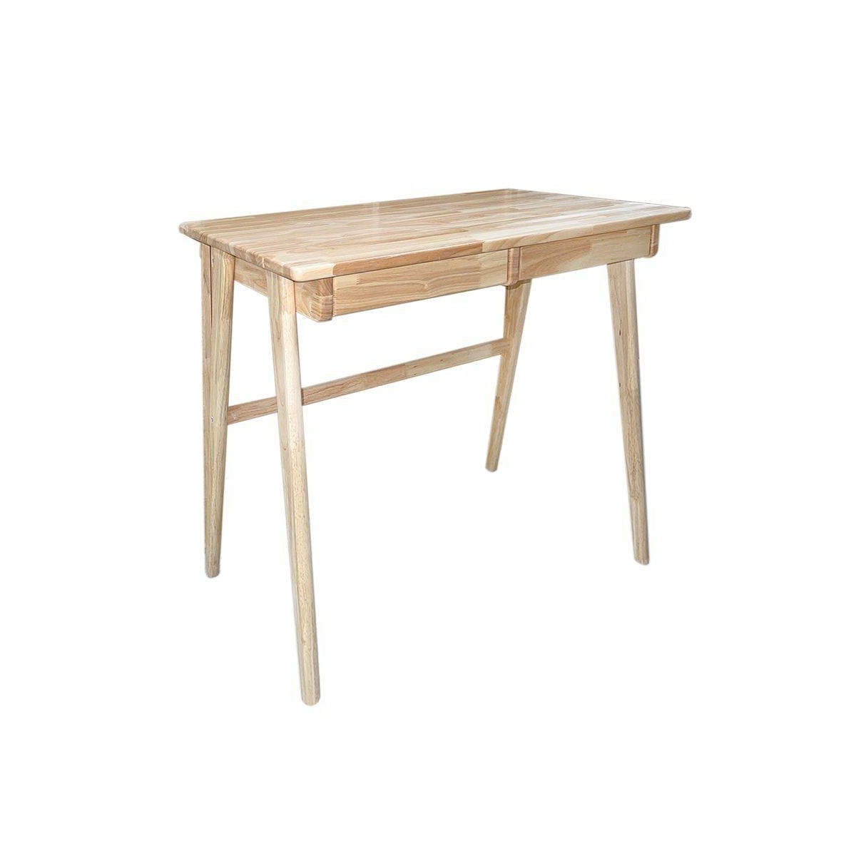 Mesa escritorio Amadi 2 cajones madera envejecida roble