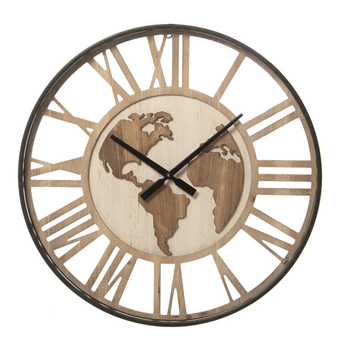exceso Aflojar Sudán Reloj pared Munsol madera mapamundi