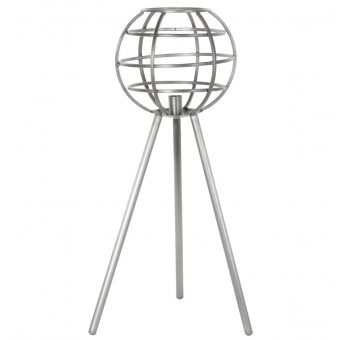 Lámpara de sobremesa Gouveia metal gris esfera