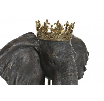 Figura elefante corona dorada resina A57