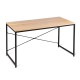Mesa escritorio Cassia madera natural metal negro L120