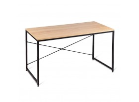 Mesa escritorio Cassia madera natural metal negro L120