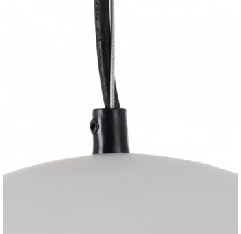 Lámpara de techo Portel metal cristal negro dorado blanco D25