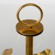 Mesa auxiliar Cananea pie flores oro metal cristal