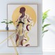 Cuadro impresión lienzo africana sol vestido L100