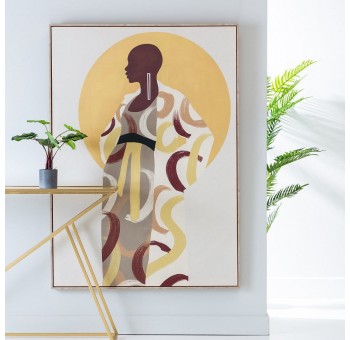 Cuadro impresión lienzo africana sol vestido L100