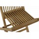 Conjunto de terraza 2 sillas mesa redonda madera teka natural D60