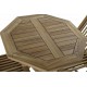 Conjunto de terraza 2 sillas mesa redonda madera teka natural D60