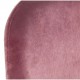 Silla Ulwa terciopelo rosa metal