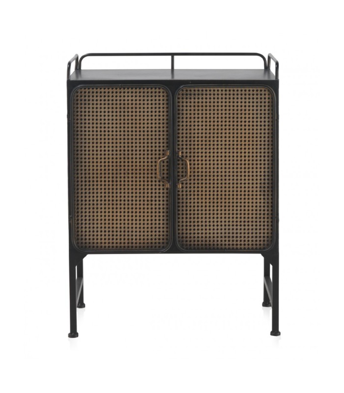 Aparador Farren metal negro 2 puertas