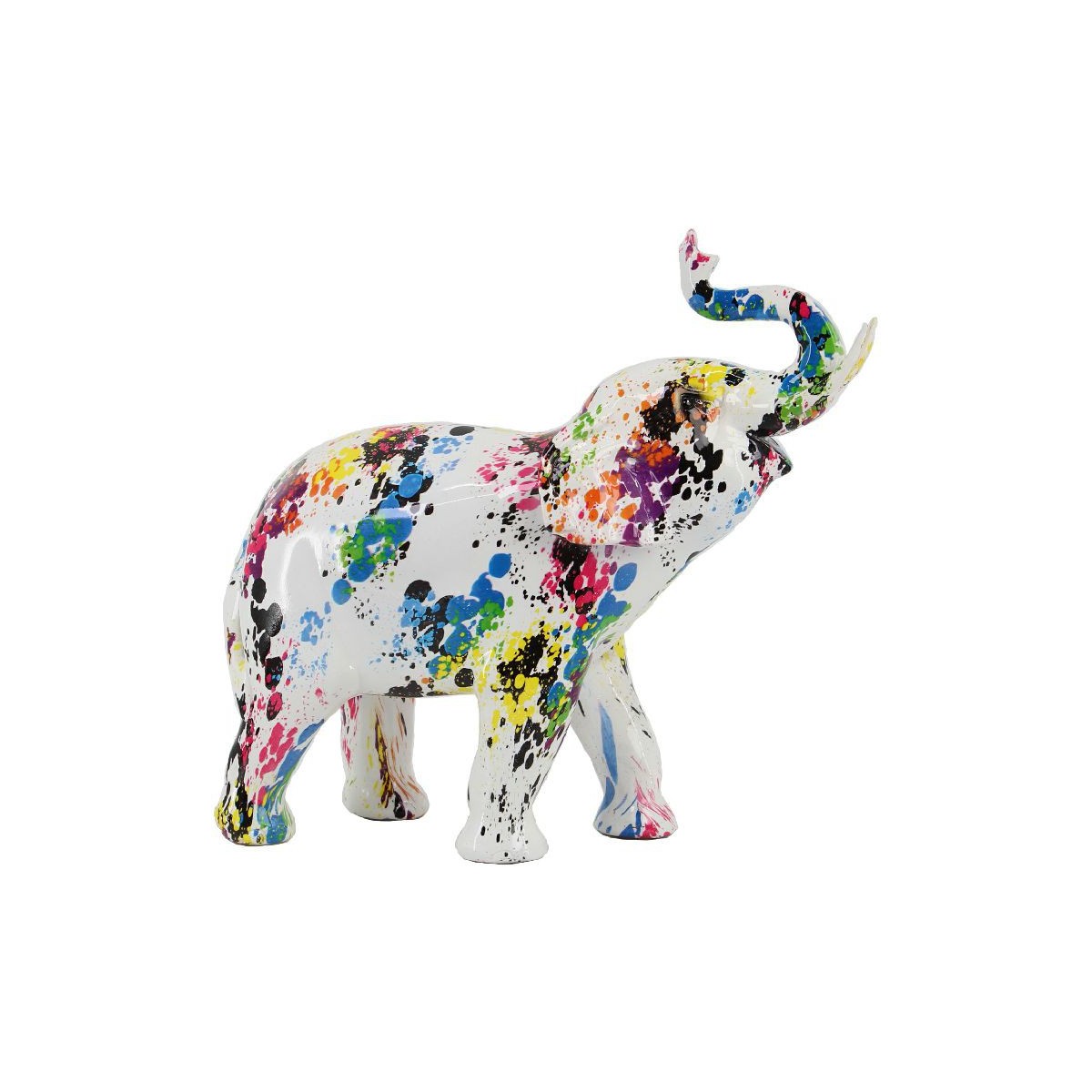 Figura decoración Elefante blanco graffiti