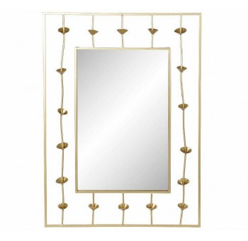 Espejo pared Enya rectangular metal dorado