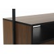 Mueble auxiliar ropero Eryx metal negro madera marrón