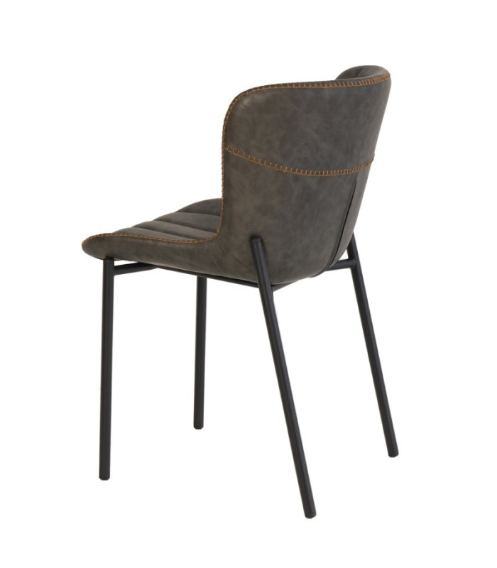 Silla Artimas polipiel gris