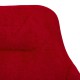 Silla giratoria Arhun tapizado rojo patas negras