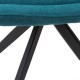 Silla giratoria Arhun tapizado azul patas negras
