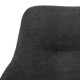 Silla giratoria Arhun tapizado gris oscuro patas negras
