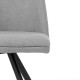 Silla giratoria Skylr tapizado gris claro patas negras