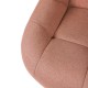 Sillón giratorio Dariux tapizado rosa patas negras