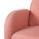 Sillón Gayge tapizado rosa patas haya