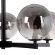 Lámpara de techo Waika metal negro 5 esferas