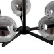 Lámpara de techo Waika metal negro 5 esferas
