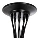 Lámpara de techo Waika metal negro ramo 10 esferas