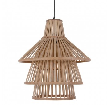 Lámpara de techo Baniva bambú natural D53