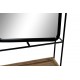 Espejo estantería Agnellino metal madera negro marrón A183