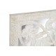 Decoración de pared Agopian flor madera espejo blanco decapé A121