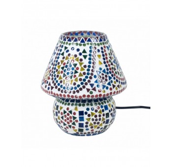 Lámpara sobremesa mosaico multicolor Anish craquelada