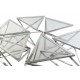 Mesa auxiliar Allaria set de 6 acero cristal plata