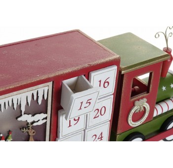 Calendario adviento Navidad tren con luz led