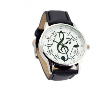 Reloj pulsera unisex analógico notas musicales