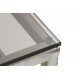 Consola de entrada Allegra acero plata cristal L120