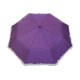 Paraguas adulto púrpura con lunares y volante