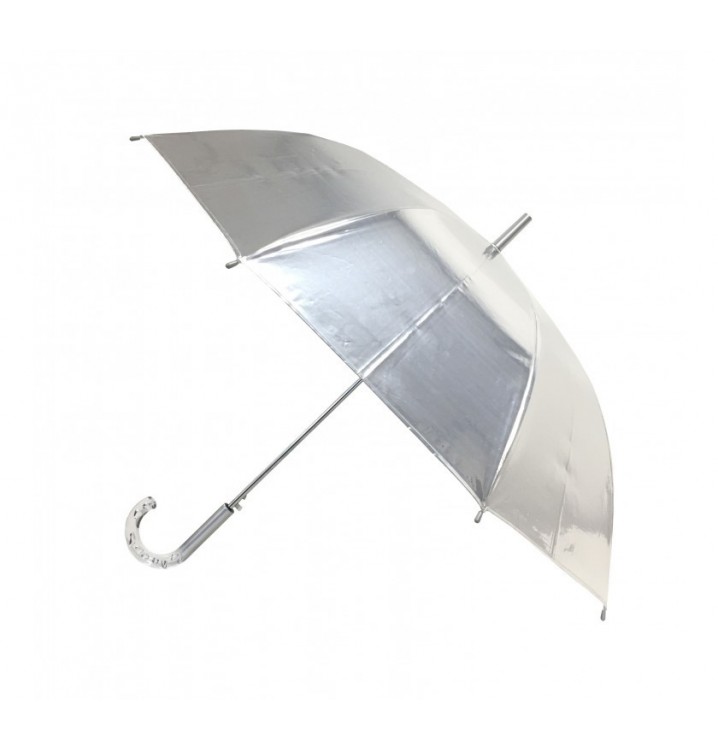 Paraguas adulto metalizado mango cristalizado