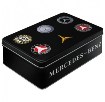 Caja metal Mercedes Benz logos