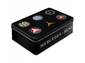 Caja metal Mercedes Benz logos