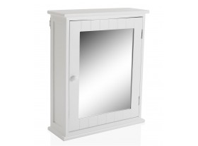 Mueble auxiliar Amaglio espejo 1 puerta madera blanco A56