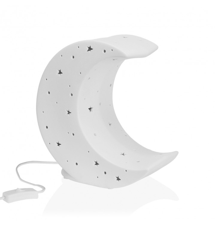 Lámpara luna porcelana blanca A20