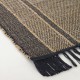 Alfombra rectangular Adriel lana marrón y negro