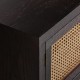 Mueble Tv Dariush madera negra ratán natural 2 puertas