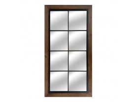 Espejo de pared Andreina metal madera ventana A123