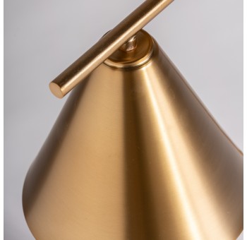 Lámpara sobremesa Aarom metal dorado
